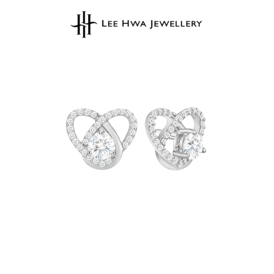 Lee Hwa Jewellery 18K White Gold Multi-wear Earrings with Diamonds