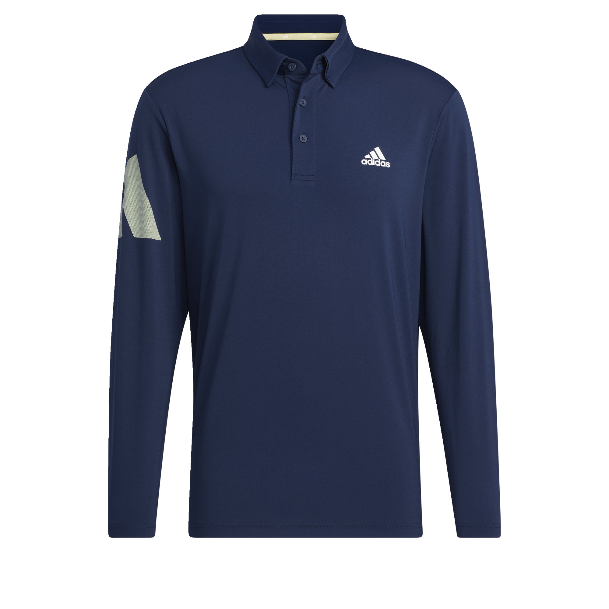 adidas Golf AEROREADY 3-Bar Long Sleeve Polo Shirt Men Blue HG8305
