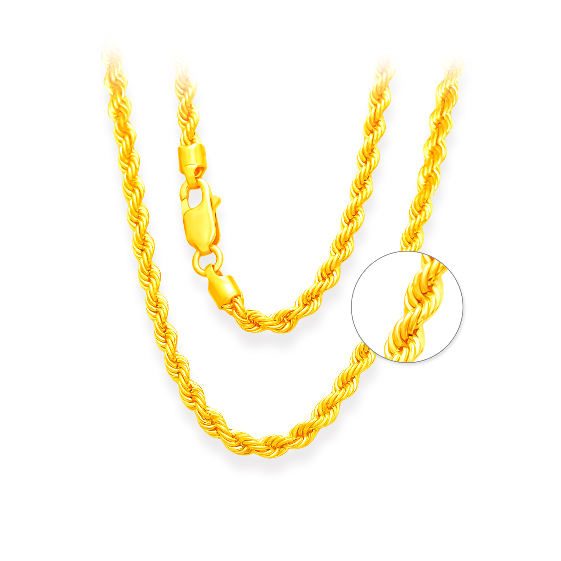 TAKA Jewellery 916 Gold Chain Rope