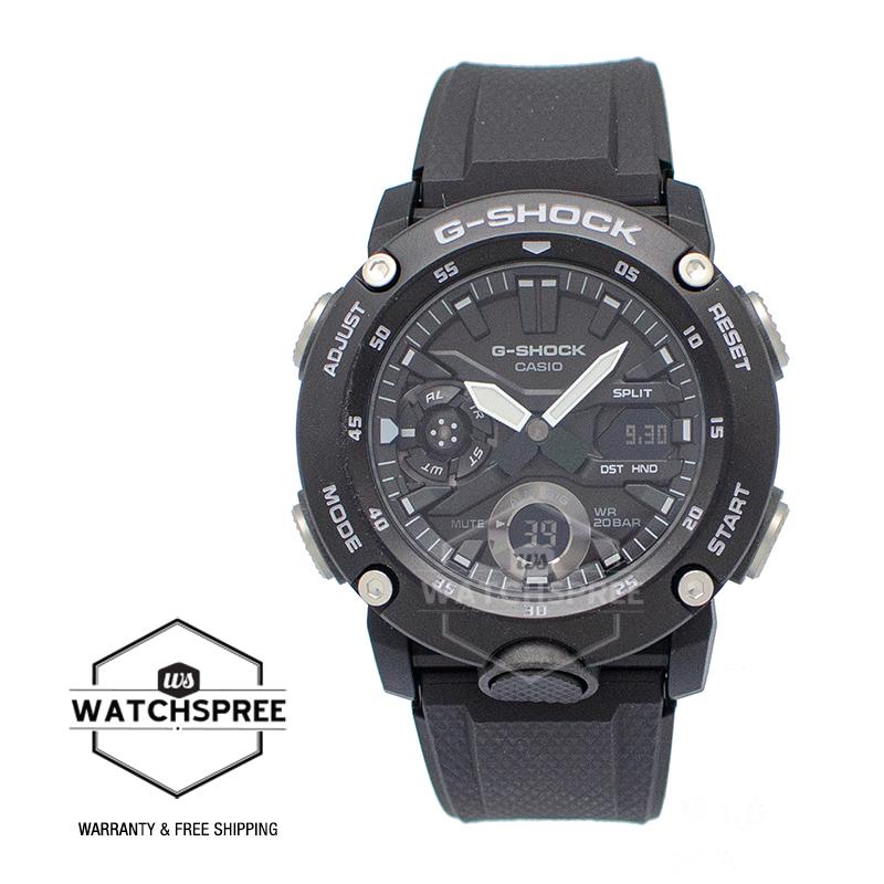 [Watchspree] Casio G-Shock Carbon Core Guard Structure Black Resin Band Watch GA2000S-1A GA-2000S-1A